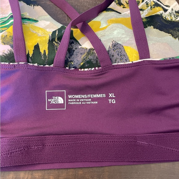 NWT The North Face Dune Sky Sports Bra Black Currant XL - Picture 3 of 4